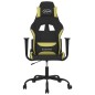 vidaXL Silla gaming tela verde claro y negro