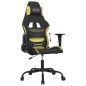 vidaXL Silla gaming tela verde claro y negro