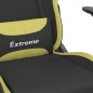 vidaXL Silla gaming tela verde claro y negro