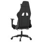 vidaXL Silla gaming con reposapiés cuero sintético negro blanco vidaXL Silla gaming con reposapiés cuero sintético negro blanco