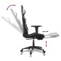 vidaXL Silla gaming con reposapiés cuero sintético negro blanco vidaXL Silla gaming con reposapiés cuero sintético negro blanco