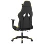 vidaXL Silla gaming con reposapiés cuero sintético negro dorado vidaXL Silla gaming con reposapiés cuero sintético negro dorado