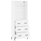 vidaXL Aparador alto madera contrachapada blanco 69,5x34x180 cm vidaXL Aparador alto madera contrachapada blanco 69,5x34x180 cm