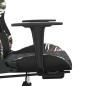 vidaXL Silla gaming con reposapiés cuero sintético negro camuflaje vidaXL Silla gaming con reposapiés cuero sintético negro camuflaje