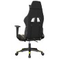 vidaXL Silla gaming con reposapiés cuero sintético negro dorado vidaXL Silla gaming con reposapiés cuero sintético negro dorado