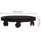 vidaXL Soporte con ruedas para plantas 3 uds negro diámetro 30cm 170kg vidaXL Soporte con ruedas para plantas 3 uds negro diámetro 30cm 170kg