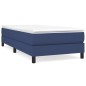 vidaXL Cama box spring con colchón tela azul 90x190 cm