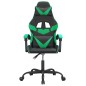 vidaXL Silla gaming cuero sintético negro y verde vidaXL Silla gaming cuero sintético negro y verde