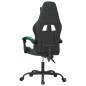 vidaXL Silla gaming cuero sintético negro y verde vidaXL Silla gaming cuero sintético negro y verde