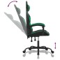 vidaXL Silla gaming cuero sintético negro y verde vidaXL Silla gaming cuero sintético negro y verde