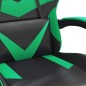 vidaXL Silla gaming cuero sintético negro y verde vidaXL Silla gaming cuero sintético negro y verde