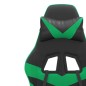 vidaXL Silla gaming cuero sintético negro y verde vidaXL Silla gaming cuero sintético negro y verde