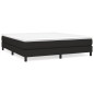 vidaXL Cama box spring con colchón tela negro 180x200 cm