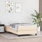 vidaXL Cama box spring con colchón tela color crema 80x200 cm vidaXL Cama box spring con colchón tela color crema 80x200 cm