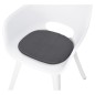 Madison Cojín de asiento Panama 2 unidades gris 39x36 cm Madison Cojín de asiento Panama 2 unidades gris 39x36 cm