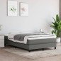 vidaXL Cama box spring con colchón tela gris oscuro 120x200 cm vidaXL Cama box spring con colchón tela gris oscuro 120x200 cm