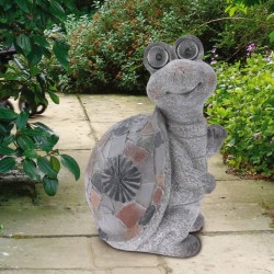 ProGarden Figura de tortuga con luz solar MGO