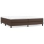 vidaXL Cama box spring con colchón cuero sintético marrón 200x200 cm