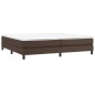 vidaXL Cama box spring con colchón cuero sintético marrón 200x200 cm