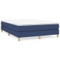 vidaXL Cama box spring con colchón tela azul 140x190 cm vidaXL Cama box spring con colchón tela azul 140x190 cm