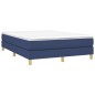 vidaXL Cama box spring con colchón tela azul 140x190 cm vidaXL Cama box spring con colchón tela azul 140x190 cm