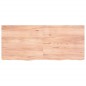 vidaXL Encimera baño madera maciza tratada marrón claro 140x60x(2-4)cm vidaXL Encimera baño madera maciza tratada marrón claro 140x60x(2-4)cm
