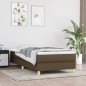 vidaXL Cama box spring con colchón tela marrón oscuro 90x190 cm vidaXL Cama box spring con colchón tela marrón oscuro 90x190 cm