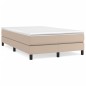 vidaXL Cama box spring con colchón cuero sintético capuchino 120x200cm vidaXL Cama box spring con colchón cuero sintético capuchino 120x200cm