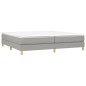 vidaXL Cama box spring con colchón tela gris claro 200x200 cm vidaXL Cama box spring con colchón tela gris claro 200x200 cm