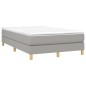 vidaXL Cama box spring con colchón tela gris claro 120x200 cm vidaXL Cama box spring con colchón tela gris claro 120x200 cm