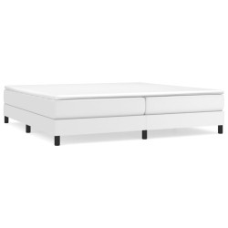vidaXL Cama box spring con colchón cuero sintético blanco 200x200 cm