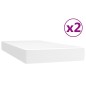 vidaXL Cama box spring con colchón cuero sintético blanco 200x200 cm vidaXL Cama box spring con colchón cuero sintético blanco 200x200 cm