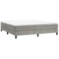 vidaXL Cama box spring con colchón terciopelo gris claro 180x200 cm vidaXL Cama box spring con colchón terciopelo gris claro 180x200 cm
