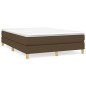 vidaXL Cama box spring con colchón tela marrón oscuro 140x200 cm vidaXL Cama box spring con colchón tela marrón oscuro 140x200 cm