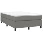 vidaXL Cama box spring con colchón tela gris oscuro 120x200 cm vidaXL Cama box spring con colchón tela gris oscuro 120x200 cm