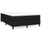 vidaXL Cama box spring con colchón tela negro 140x190 cm vidaXL Cama box spring con colchón tela negro 140x190 cm