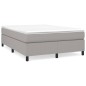 vidaXL Cama box spring con colchón tela gris claro 140x190 cm vidaXL Cama box spring con colchón tela gris claro 140x190 cm