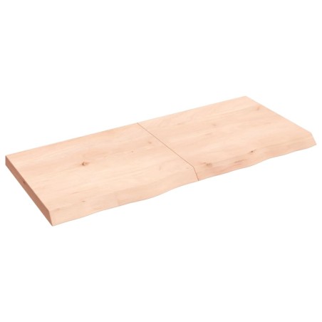vidaXL Encimera de baño madera maciza sin tratar 140x60x(2-6) cm