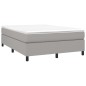 vidaXL Cama box spring con colchón tela gris claro 140x190 cm vidaXL Cama box spring con colchón tela gris claro 140x190 cm