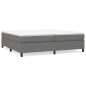 vidaXL Cama box spring con colchón tela gris oscuro 200x200 cm vidaXL Cama box spring con colchón tela gris oscuro 200x200 cm