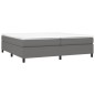 vidaXL Cama box spring con colchón tela gris oscuro 200x200 cm vidaXL Cama box spring con colchón tela gris oscuro 200x200 cm