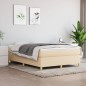 vidaXL Cama box spring con colchón tela color crema 140x200 cm vidaXL Cama box spring con colchón tela color crema 140x200 cm