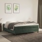 vidaXL Cama box spring con colchón terciopelo verde oscuro 180x200 cm