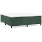 vidaXL Cama box spring con colchón terciopelo verde oscuro 180x200 cm