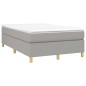 vidaXL Cama box spring con colchón tela gris claro 120x200 cm vidaXL Cama box spring con colchón tela gris claro 120x200 cm