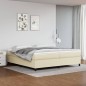 vidaXL Cama box spring con colchón cuero sintético crema 200x200 cm vidaXL Cama box spring con colchón cuero sintético crema 200x200 cm
