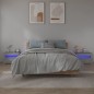 vidaXL Mesitas de noche con LED 2 unidades gris sonoma 60x35x40 cm vidaXL Mesitas de noche con LED 2 unidades gris sonoma 60x35x40 cm