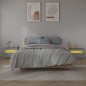 vidaXL Mesitas de noche con LED 2 unidades gris sonoma 60x35x40 cm vidaXL Mesitas de noche con LED 2 unidades gris sonoma 60x35x40 cm
