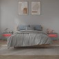 vidaXL Mesitas de noche con LED 2 unidades gris sonoma 60x35x40 cm vidaXL Mesitas de noche con LED 2 unidades gris sonoma 60x35x40 cm