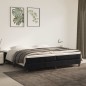 vidaXL Cama box spring con colchón terciopelo negro 200x200 cm vidaXL Cama box spring con colchón terciopelo negro 200x200 cm